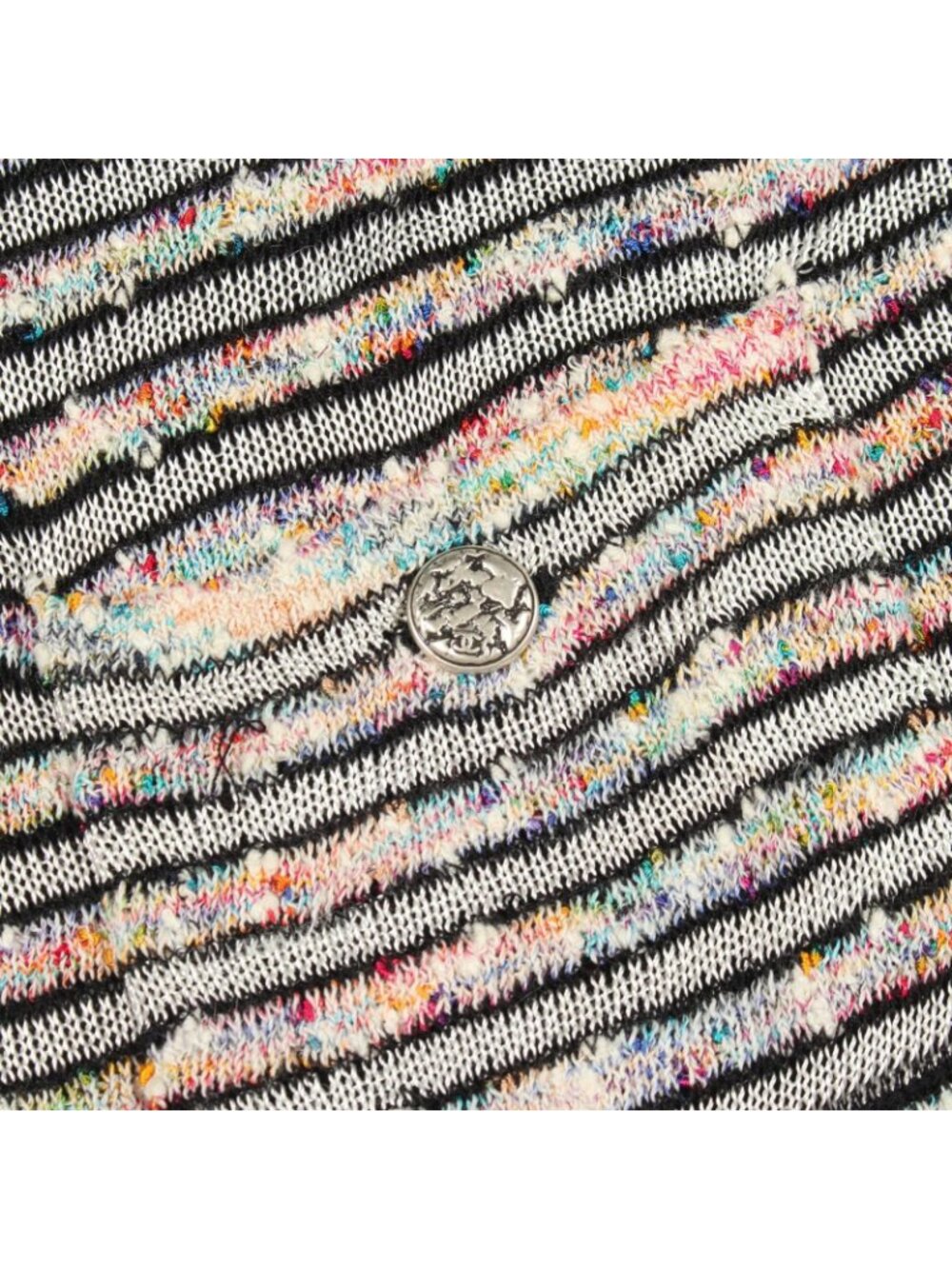 Chanel Dress Sleeveless Border White Multi Color Rayon Cotton - Picture 10 of 10